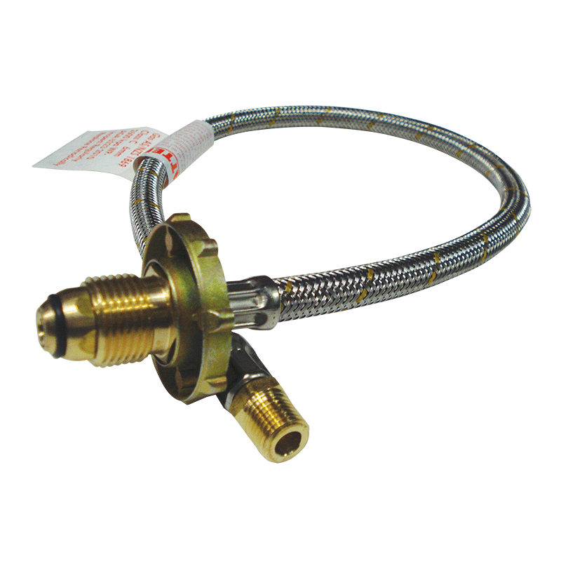S/S Flexible Hose 600mm For Single Gas Bottle with Hand Wheel