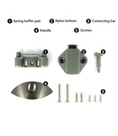 Half Moon Handle Push Lock (Brushed Nickel)