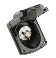 Clipsal 10A Caravan Power Outlet (Black) 240V - IP34