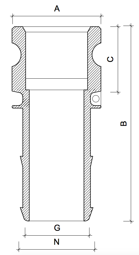 POLY CAMLOCK E.- Male Connector to Hose Barb - 40mm