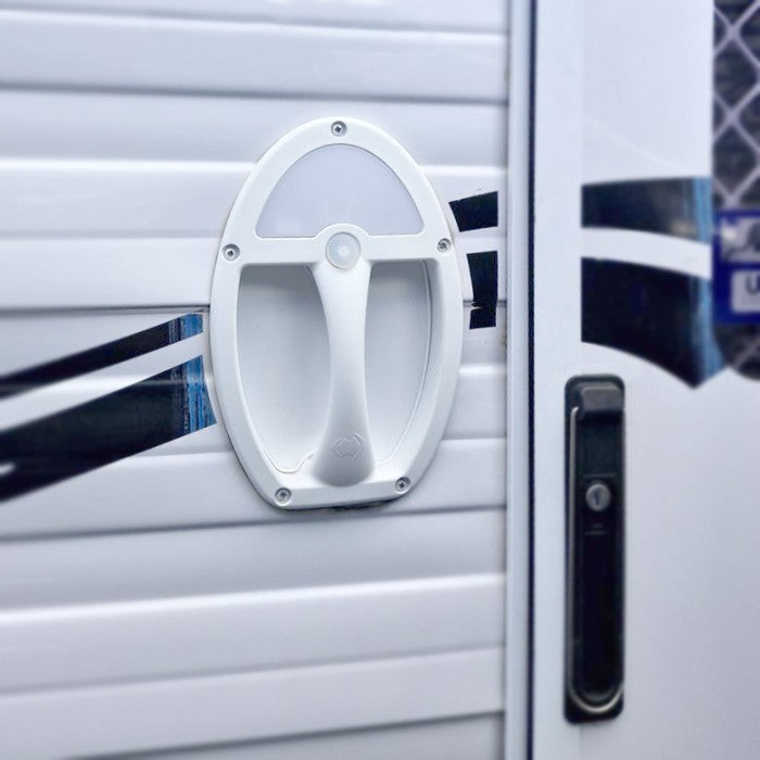 Coast Teardrop Grab Handle with LED Light - White