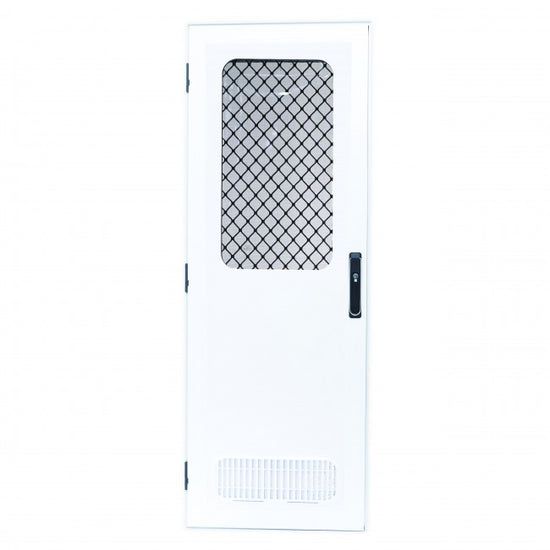 Odyssey 4 Square Corner Door 1750mm x 622mm White Frame Left Hand Hinge Smooth White Infil &amp; White Vent  - SPECIAL ORDER
