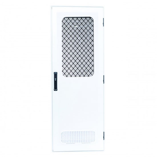 Odyssey 4 Square Corner Door 1822mm x 622mm White Frame Right Hand Hinge Smooth White Infil &amp; White Vent - SPECIAL ORDER