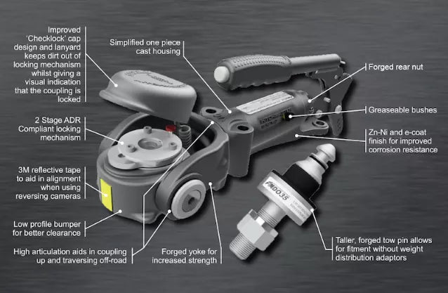 Cruisemaster 3500kg DO35 V3-PLUS Coupling, Tow-pin and Handbrake - Supply and Fittment(Special Order Only)