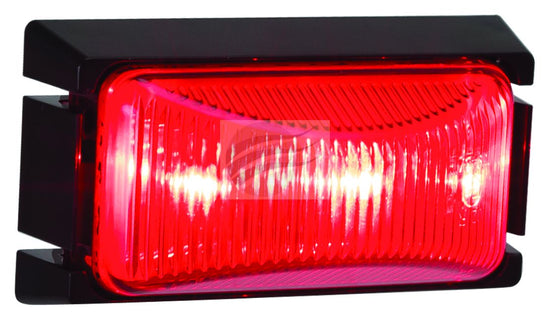 Jaylec LED Rear Marker Lamp (Red) 12/24V - Black Base