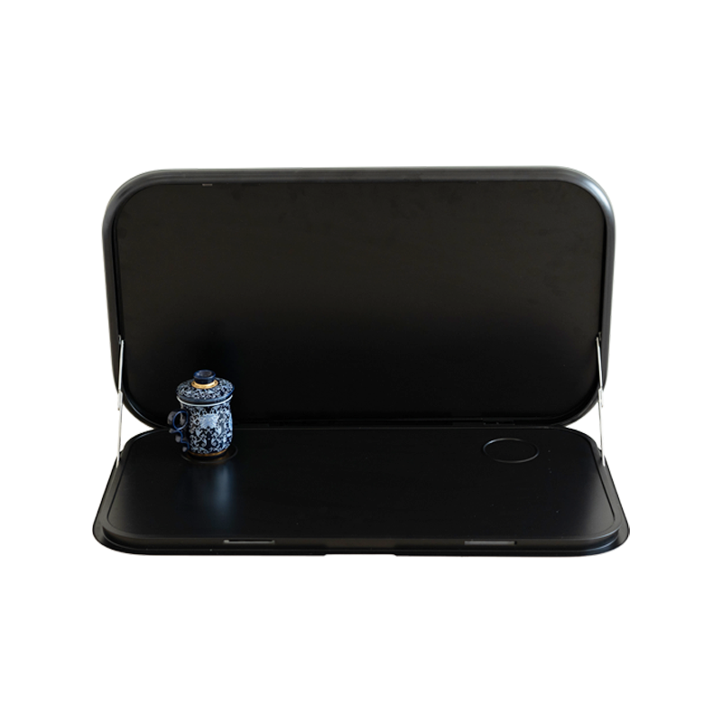 Caravan Picnic Table With LED Lighting - Black - 800 x 445mm