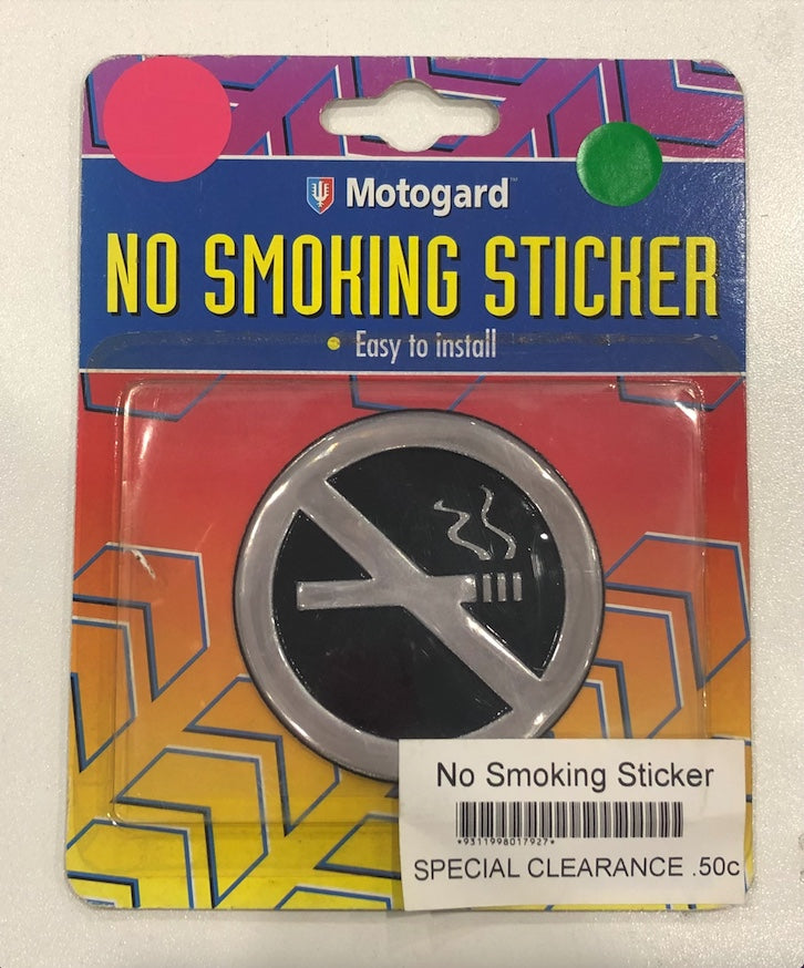 No Smoking Sticker - CLEARANCE