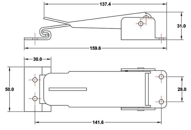 Coast Black Roof Clamp t/s Pop-Top Roof