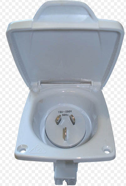 CMS J-Series Power Inlet 15AMP - White