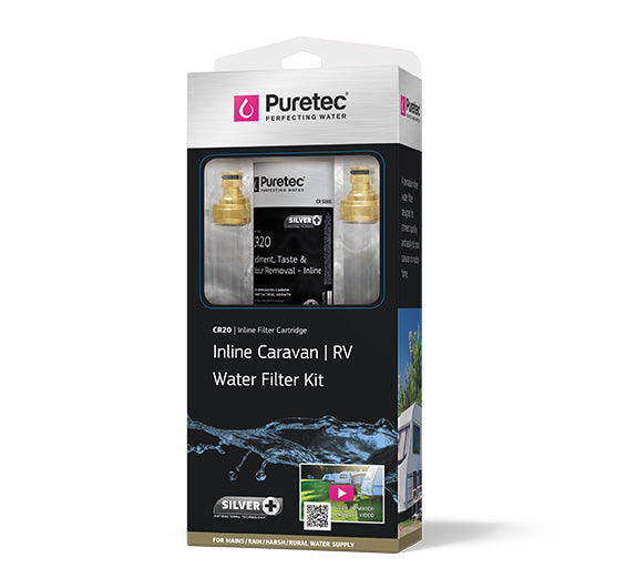 Puretec Caravan Inline Water Filter - Brass Fittings