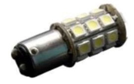 LED - BA15d Double Contact Bulb - Parallel Pins - Cool White LEDs