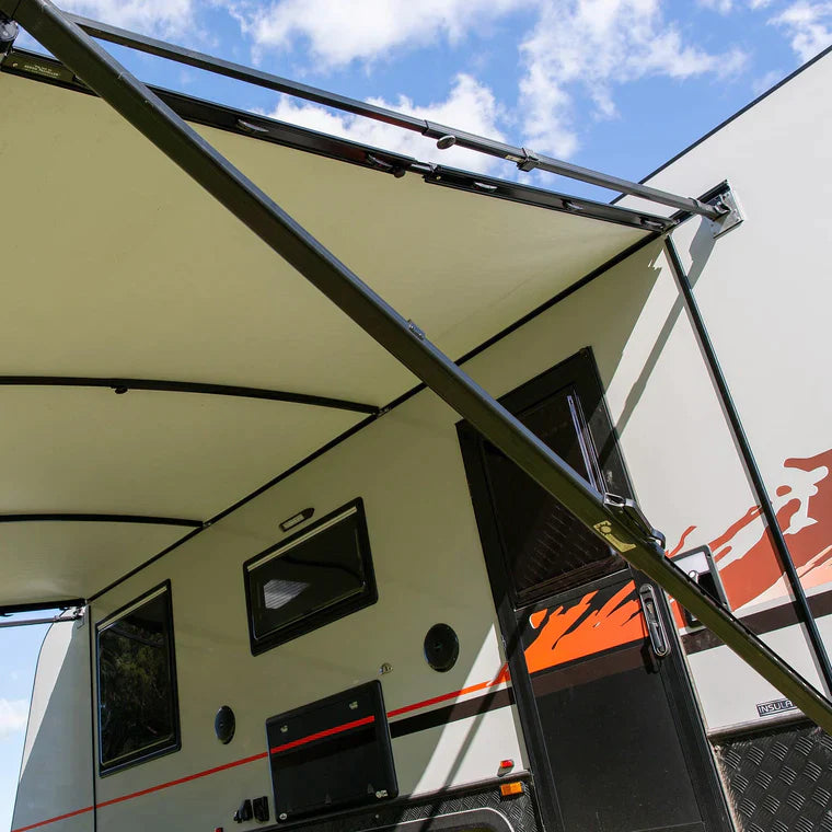 Aussie Traveller Sunburst Eclipse awning Frame Set - full van - Black SUPPLY & FIT - SPECIAL ORDER