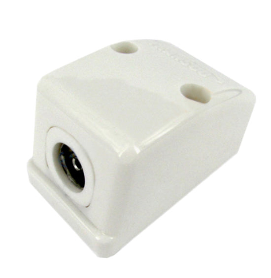Tv antenna socket surface mounted coaxial cable (white)