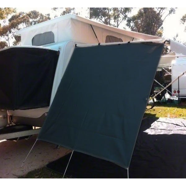 Supex (Black) (Pop Top) End Wall Privacy Screen 2.05 x 1.85m - CLEARANCE PRICE
