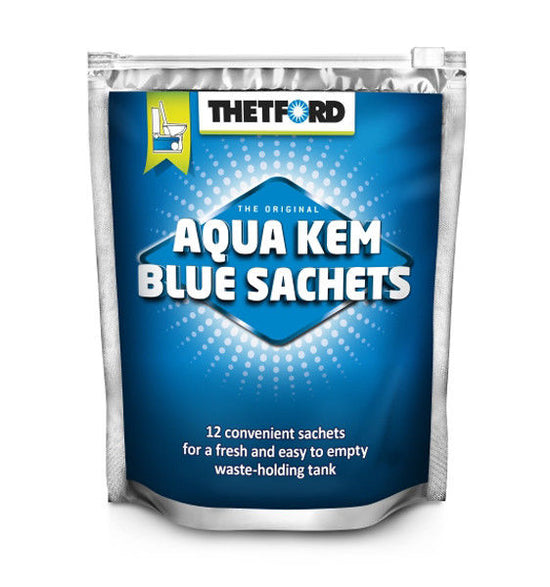 Aqua Kem Blue Sachets 12PACK - Waste Cassette Tank Additive - Thetford