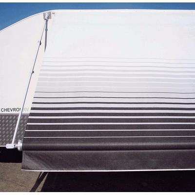 Sunburst Eclipse Awning ATRV - 14FT - Charcoal Roof white ends - including fitment - SPECIAL ORDER