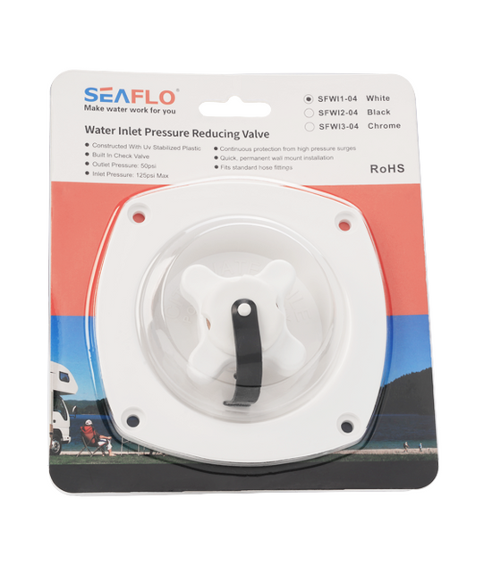 Water Inlet with Reducing Valve - White