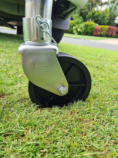 Black Jack 12v Trailer Jack (incl. Jack, Weather Cover, Black Jack Clamp, Folding Foot, Foot Pad and Wiring Harness Kit) - SPECIAL ORDER