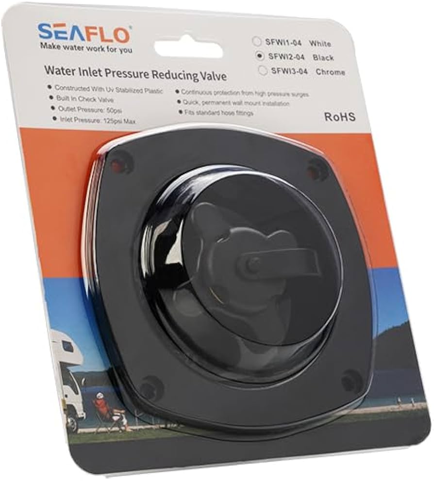 Water Inlet with Reducing Valve - Black - SPECIAL ORDER