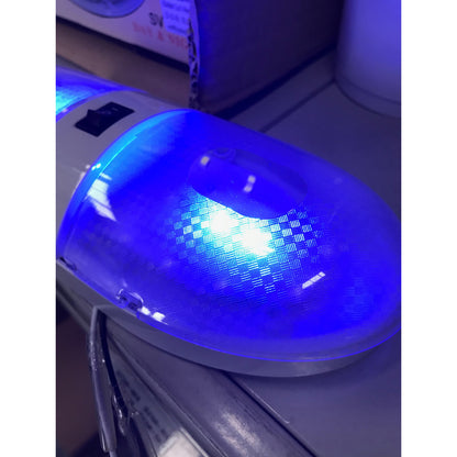 Jayco 12V LED Dual Oval Light with Power Jack - Blue/White Light