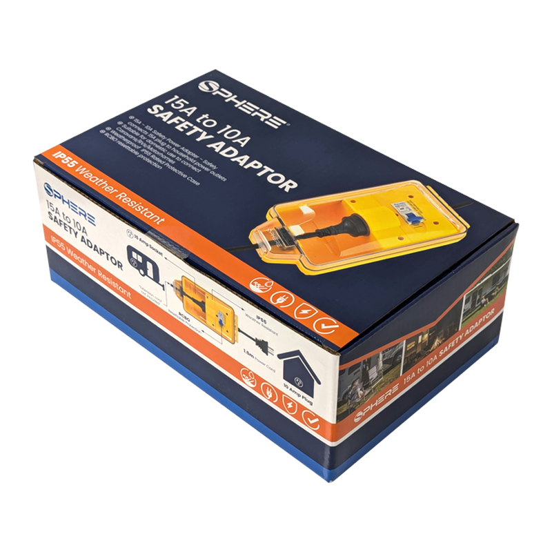 Sphere 15A to 10A AC Power Adaptor | Yellow | 240VAC SPECIAL ORDER