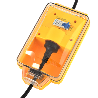 Sphere 15A to 10A AC Power Adaptor | Yellow | 240VAC SPECIAL ORDER