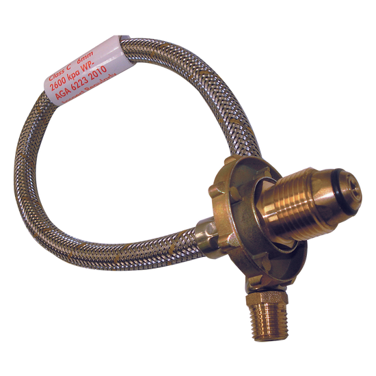 S/S Flexible Hose 450mm For Single Gas Bottle