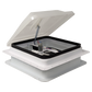 Coast RV 14x14 White Wind-Up Roof Vent With 12V FAN & LED