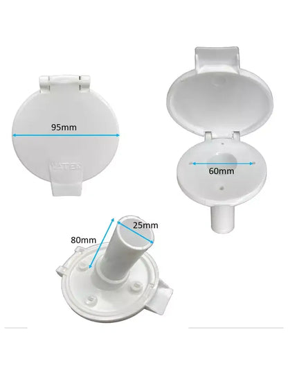 Water Filler with Hinged Non-Locking Lid (White)
