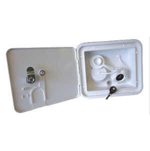 Water Filler with Hinged Non-Locking Lid (White)