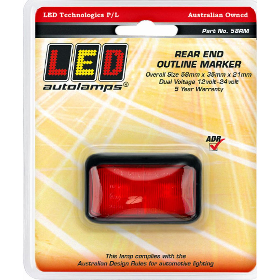 Red Rear LED Marker