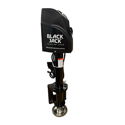 Black Jack 12v Trailer Jack (incl. Jack, Weather Cover, Black Jack Clamp, Folding Foot, Foot Pad and Wiring Harness Kit) - SPECIAL ORDER