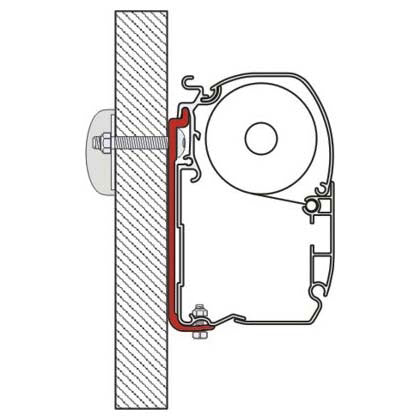 98655-391: Standard Mounting Bracket Kit (AS120) - Suit Fiamma F45 Awnings 2.5m - 4m