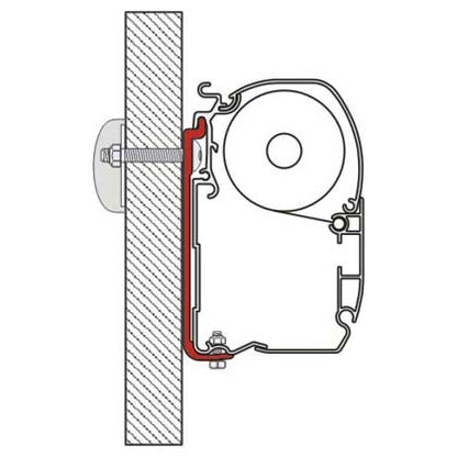 98655-391: Standard Mounting Bracket Kit (AS120) - Suit Fiamma F45 Awnings 2.5m - 4m