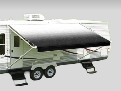 Carefree 10ft Black Shale Fade Fiesta Awning-Black ends - (no arms/hardware) including fitment - SPECIAL ORDER