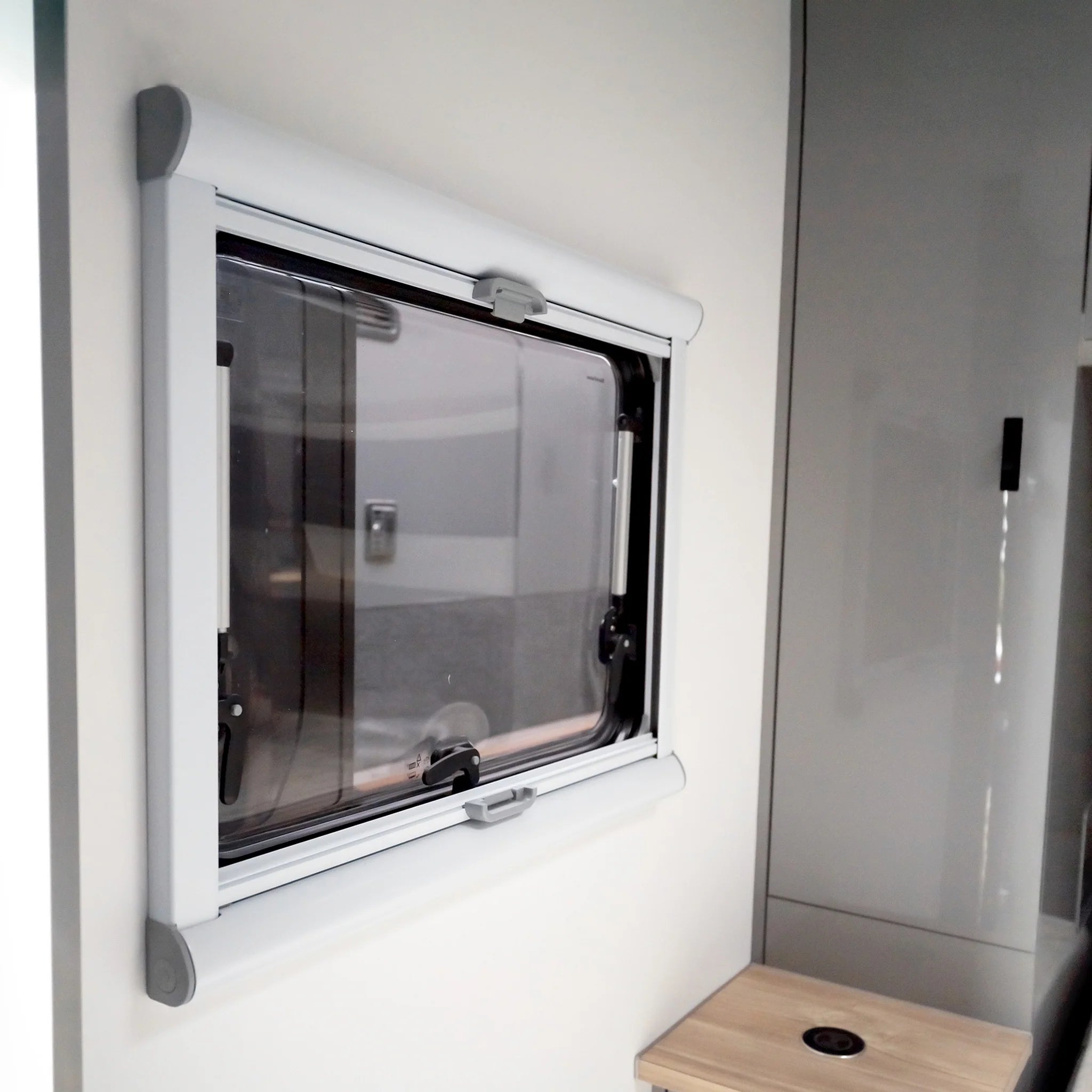 ATRV Eurovision2 Window &amp; Slimline Blind - Black Frame - H550xW1450mm - SUPPLY &amp; FIT (Copy)