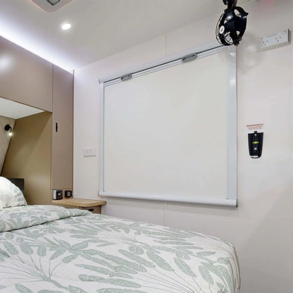 ATRV Eurovision2 Window &amp; Slimline Blind - Black Frame - H550xW1450mm - SUPPLY &amp; FIT (Copy)