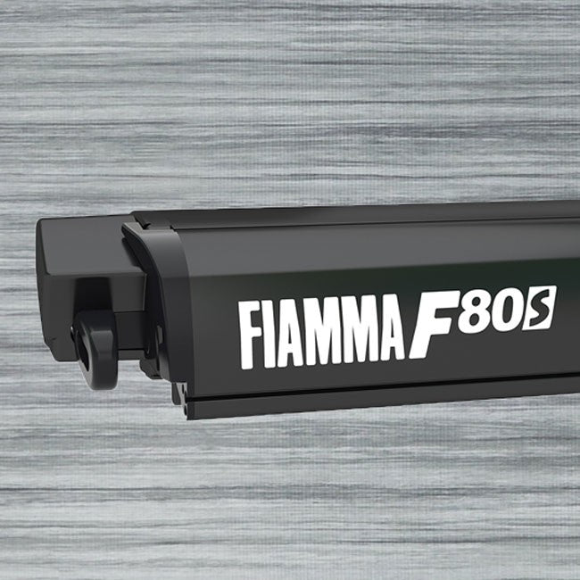 SUPPLY AND FIT: Fiamma F80 S 370 Awning - Deep Black Case - Royal Grey