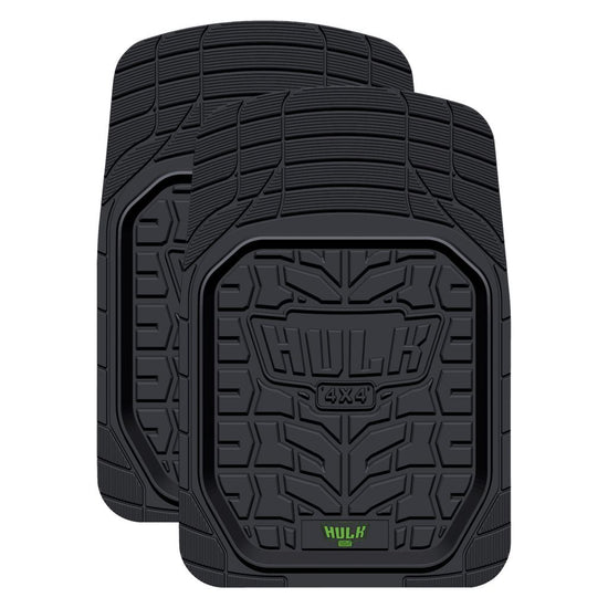 Set 2 Deep Dish FLOOR MATS BLACK RUBBER FRONTS