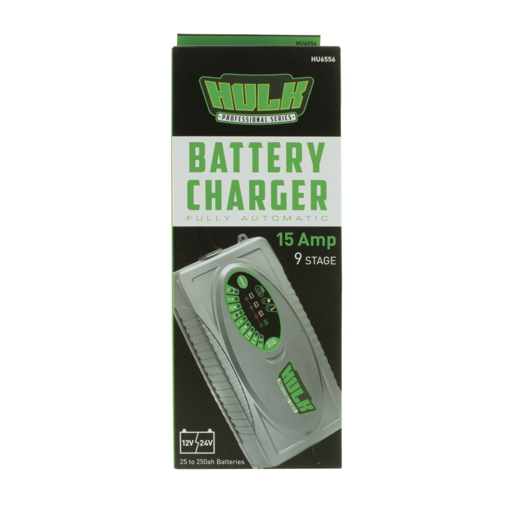 Hulk 9 Stage Fully Auto Switch Mode Battery Charger For 15Amp 12/24v - SPECIAL ORDER