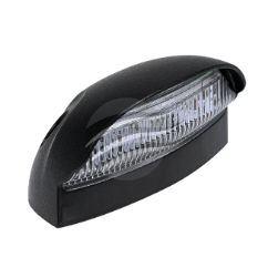 LED LICENCE PLATE LAMP 10-30V BLACK HOUSING 500mm LEAD IP67