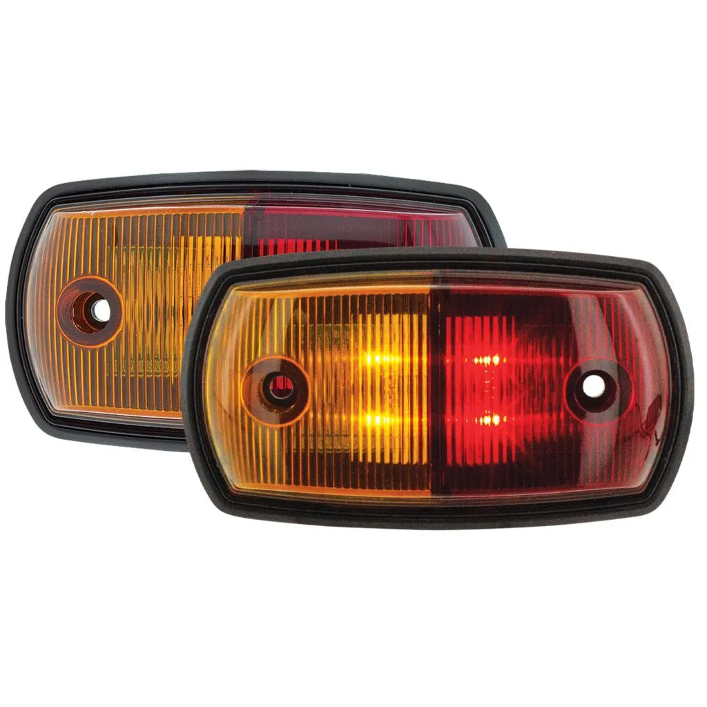 LED SIDE MARKER LAMP AMBER/RED 9-33V BLACK BASE 0.5m ( Housing )  - LIMITED STOCK