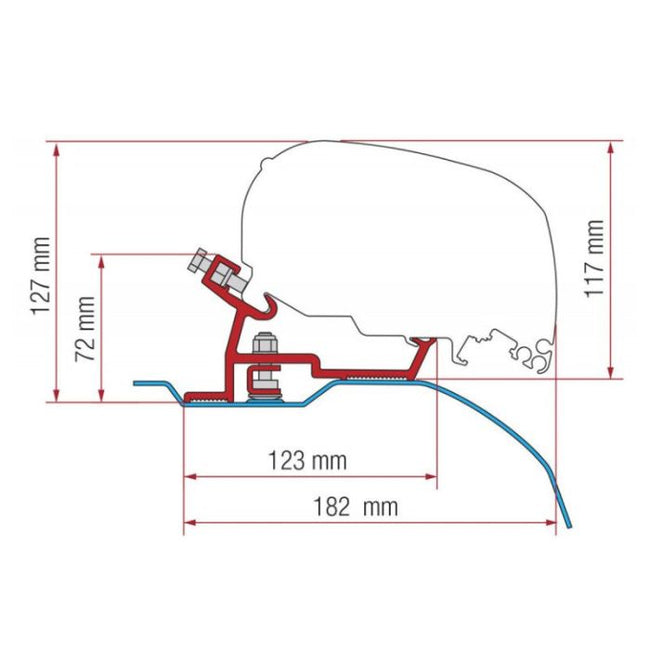Fiamma Kit for Ducato / Jumper / Boxer F65 2Pcs (98655-693)