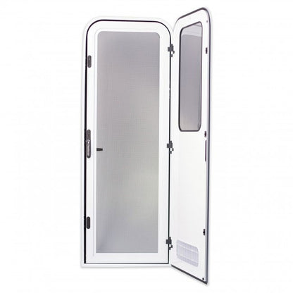 Odyssey Door - 2 Radius Corners - 1723mm x 572mm - Right Hand Hinge - White - SPECIAL ORDER