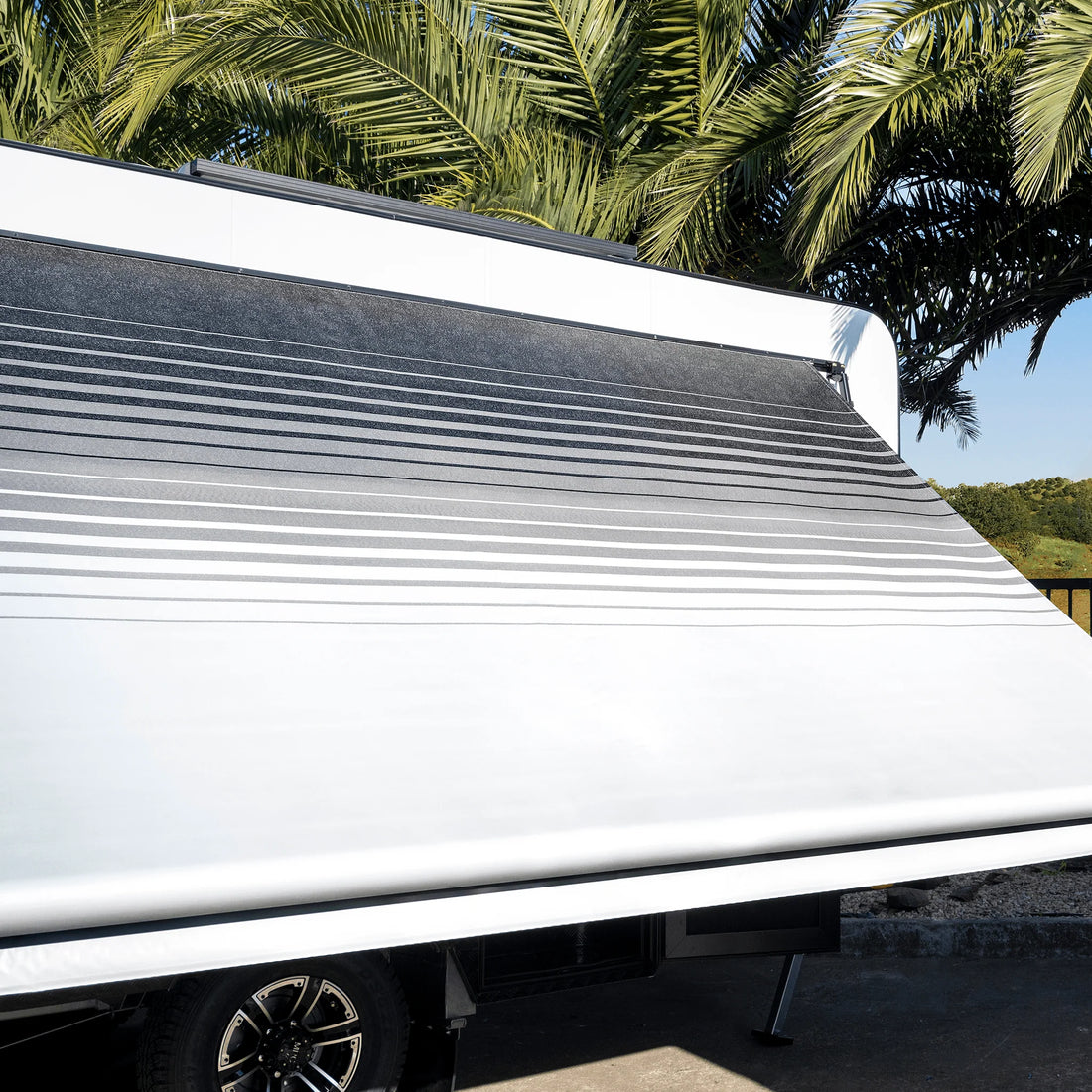 Sunburst Eclipse Awning ATRV 12FT - Charcoal/Black ends (No arms/hardware) Including fitment - SPECIAL ORDER