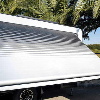 Sunburst Eclipse Awning ATRV  - 18FT - Charcoal/Black ends (no arms/hardware)- including fitment - SPECIAL ORDER