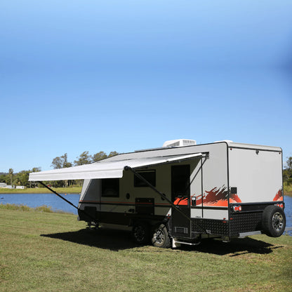 Sunburst Eclipse Awning ATRV  - 18FT - Charcoal/Black ends (no arms/hardware)- including fitment - SPECIAL ORDER