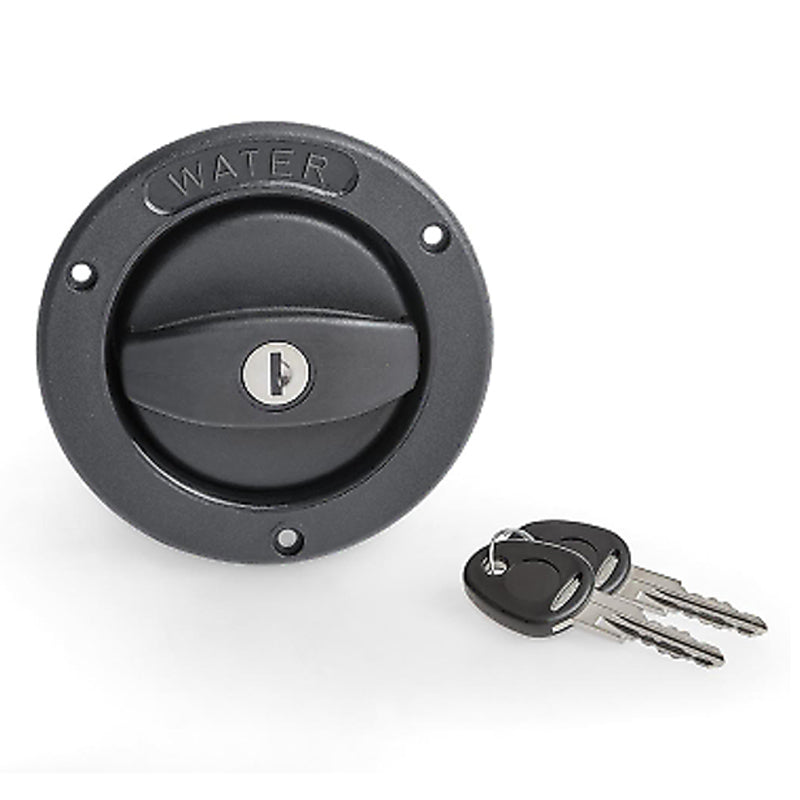 Seaflo Water Inlet w/ Lock 11/8" - Black - SPECIAL ORDER
