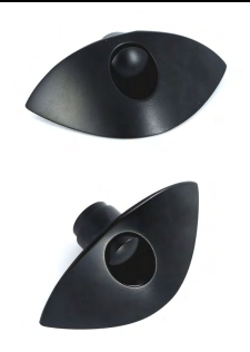 Half moon handle Push Lock (Black) - special order