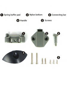 Half moon handle Push Lock (Black) - special order